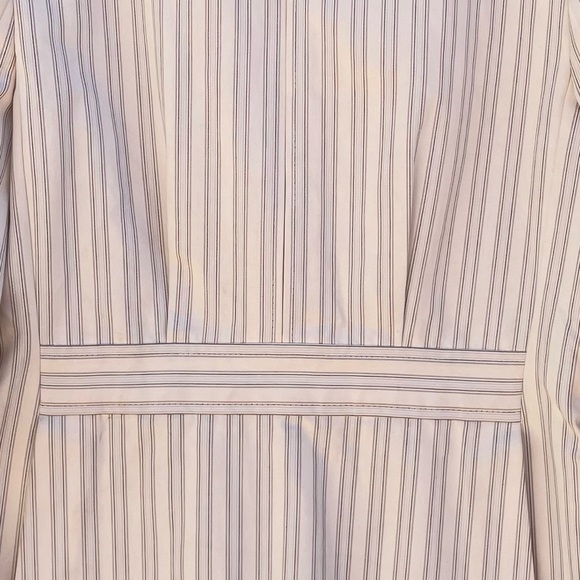 Banana Republic Striped Buttery Yellow Cotton Blazer Size 10 - Picture 6 of 10